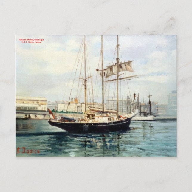 Marina/Mariña/Seascape Postcard (Front)