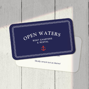 Marina Nautical Rope Anchor Boat  Business Card