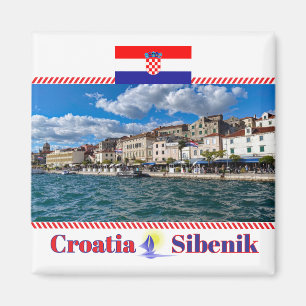 Marina of Sibenik city in Croatia, travel Magnet