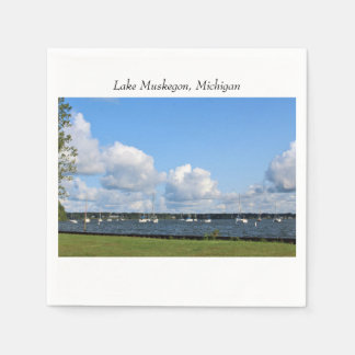 Marina on Lake Muskegon, MI Napkin