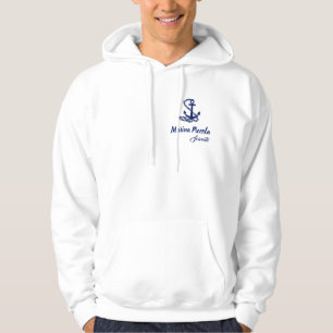 Marina Piccola - Sorrento, Italia, White And Blue Hoodie