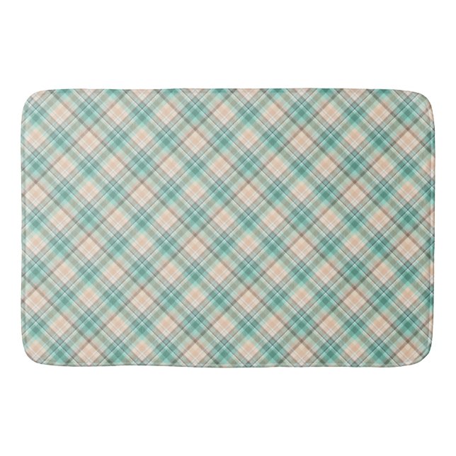 Marina Plaid On A Bias Bath Mat (Front)