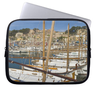 Marina, Port de Soller, West coast, Mallorca, Laptop Sleeve