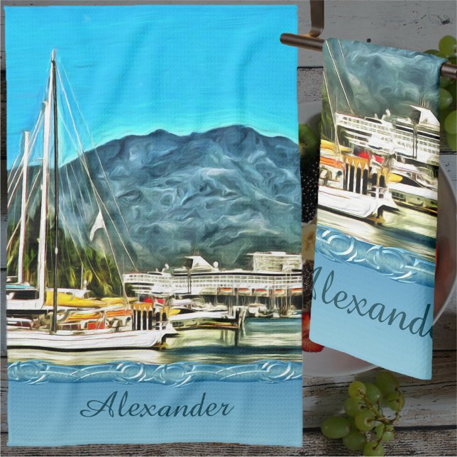Marina Vallarta 0946  Tea Towel (Creator Uploaded)