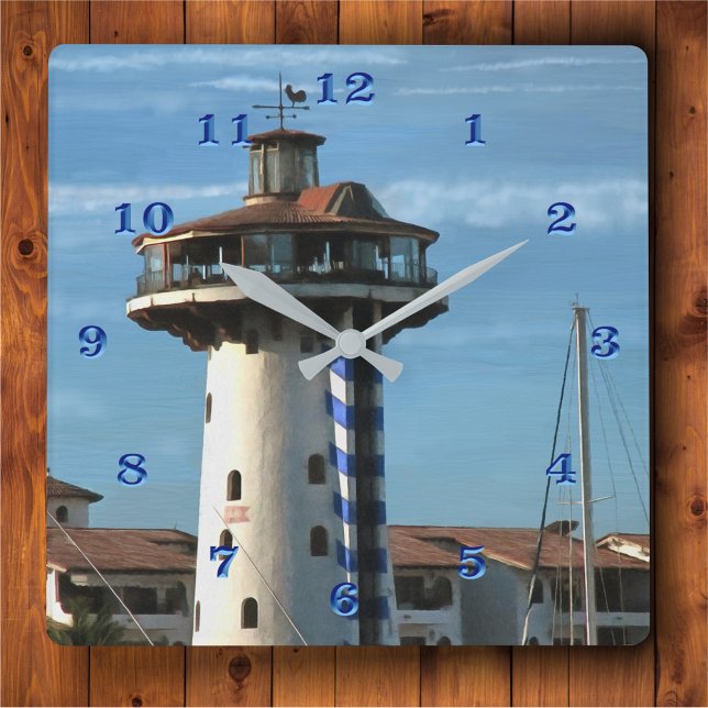 Marina Vallarta 0948 Square Wall Clock (Creator Uploaded)