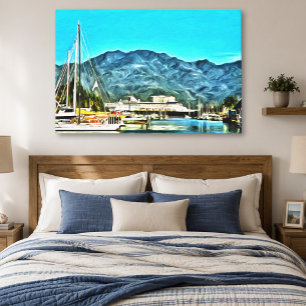 Marina Vallarta Coastal Mexico 0946 Art Canvas Print