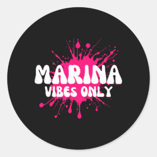 Marina Vibes Only Classic Round Sticker