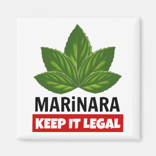 Marinara Keep it Legal Basil Leaves Magnet