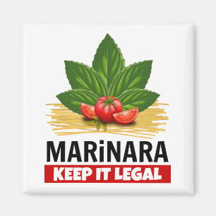 Marinara Keep it Legal Basil Tomatoes Spaghetti Magnet