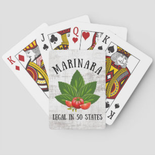 Marinara Legal in 50 States Basil and Tomatoes Playing Cards