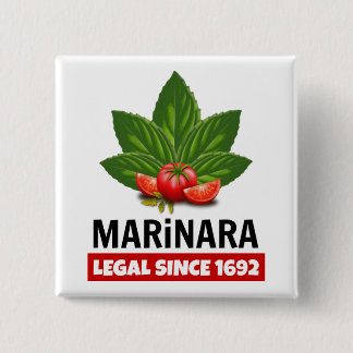 Marinara Legal Since 1692 Basil Tomatoes 15 Cm Square Badge