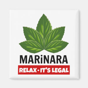 Marinara Relax It's Legal Basil Leaves Food Humour Magnet