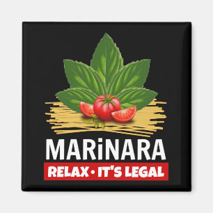 Marinara Relax It's Legal Basil Tomatoes Spaghetti Magnet