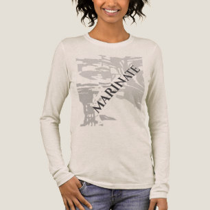 "Marinate" Charcoal Grey Island Print Pattern Tri-Blend Shirt