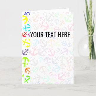 Marine Anchor Colourful Pattern Announcement