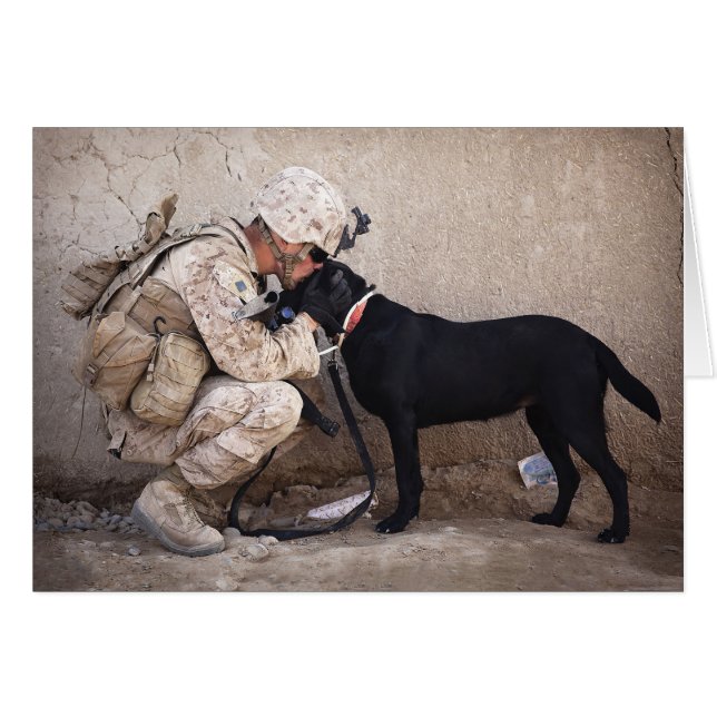 Marine and His Dog (Front Horizontal)