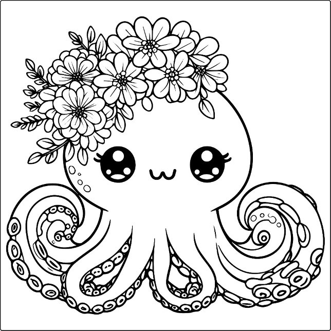 Marine Animal  Toddler T-Shirt (Black and White Sea Creature!)