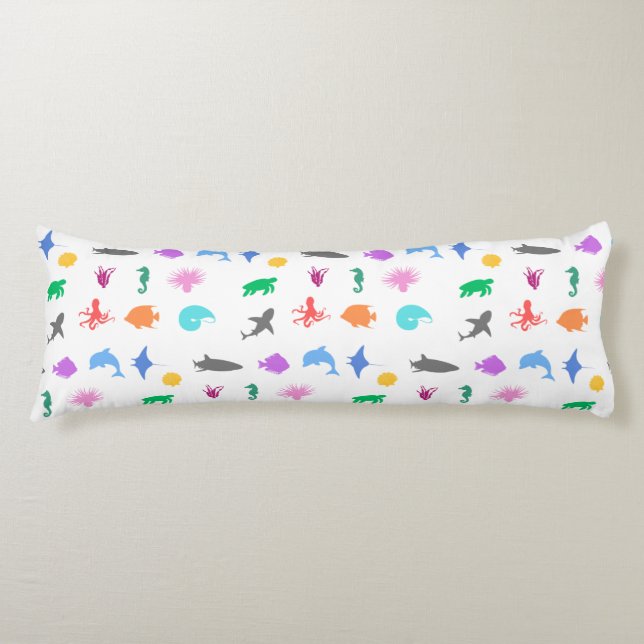 Marine animals patterned body cushion (Front)