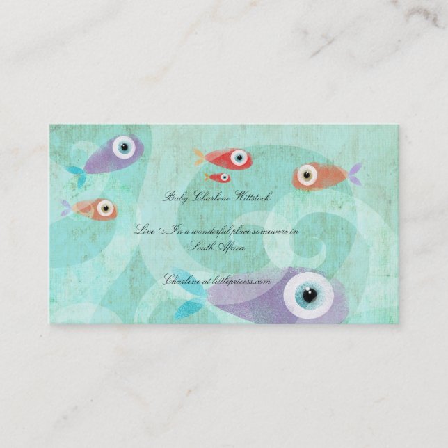Marine Aquarium Aquatic Business Cards (Front)