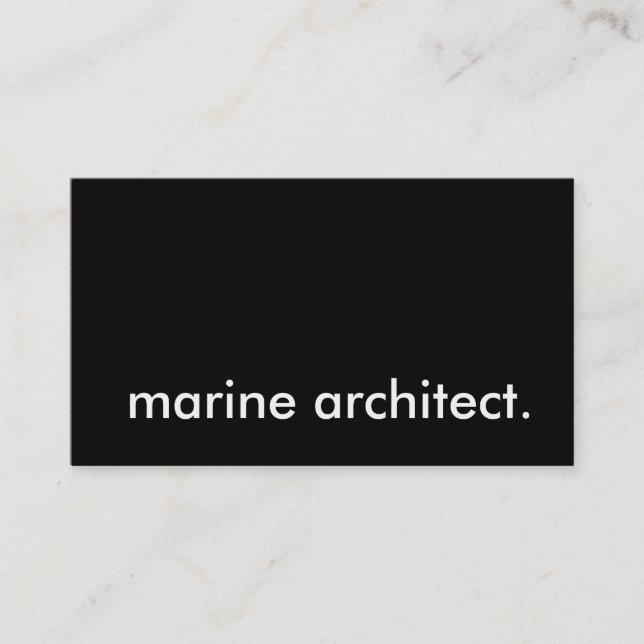 marine architect. business card (Front)