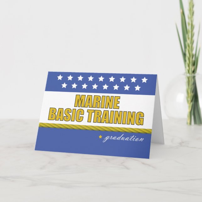 Marine Basic Training Graduation Congratulations Card (Front)