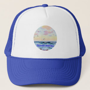 Marine Beauty Watercolor Trucker Hat