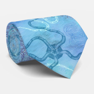 Marine Biologist Aquatic Animals Beach House Tie