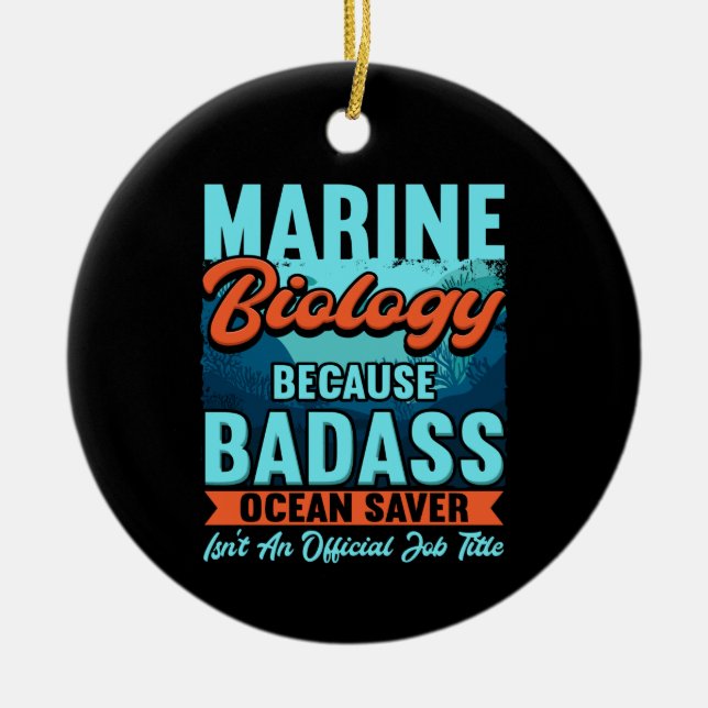 Marine Biologist Ceramic Tree Decoration (Front)