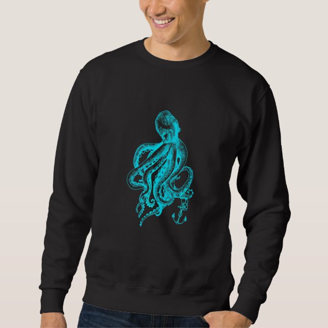 Marine Biologist Cool Octopus Sweatshirt (Front)