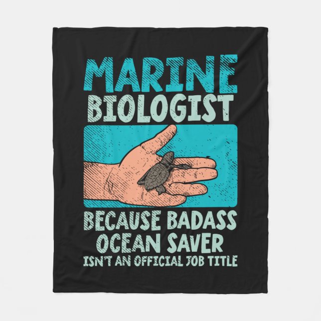 Marine Biologist Fleece Blanket (Front)