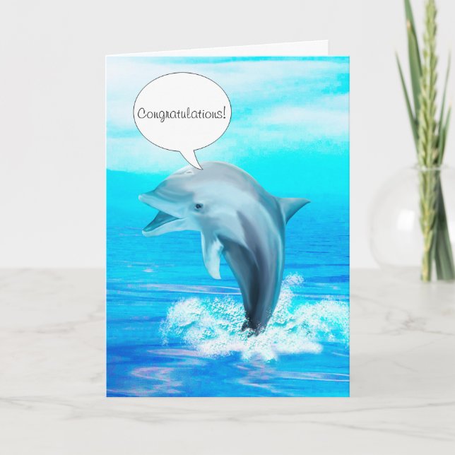 Marine Biologist Graduation Congratulations Card (Front)