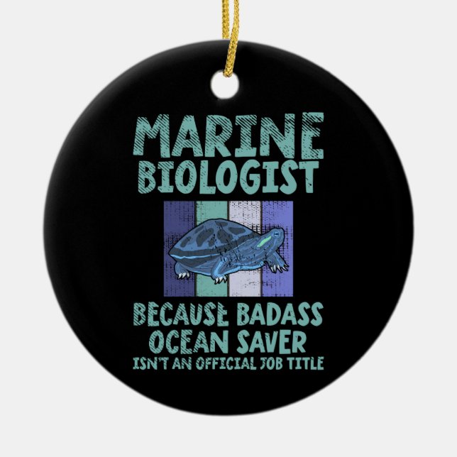 Marine Biologist Marine Biology Ceramic Tree Decoration (Front)