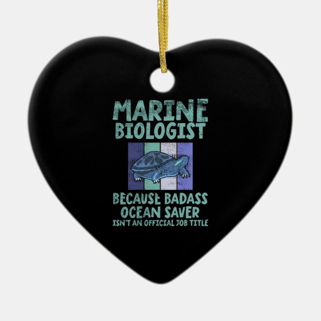 Marine Biologist Marine Biology Ceramic Tree Decoration (Front)