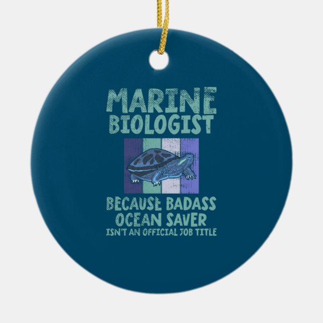 Marine Biologist Marine Biology Ceramic Tree Decoration (Front)