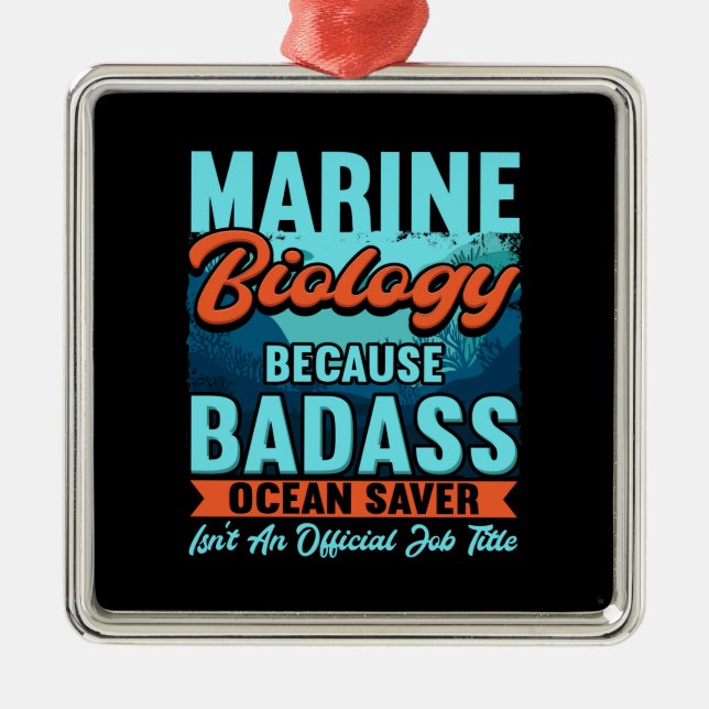 Marine Biologist Metal Tree Decoration (Front)