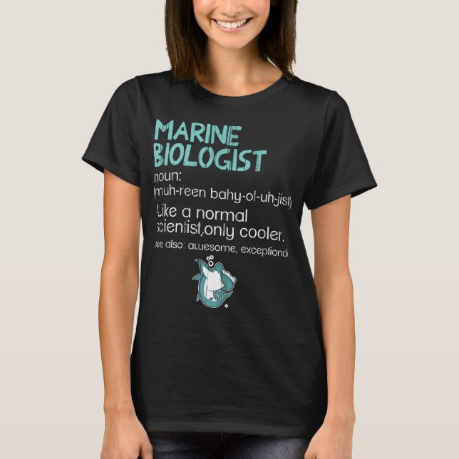 Marine Biologist Shark Science Ocean Sea Animal T-Shirt (Front)