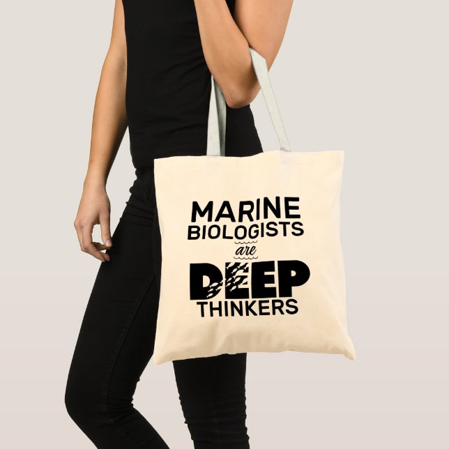 Marine Biologist Typography Tote Bag (Front (Product))