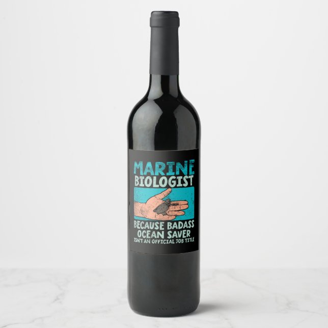 Marine Biologist Wine Label (Front)