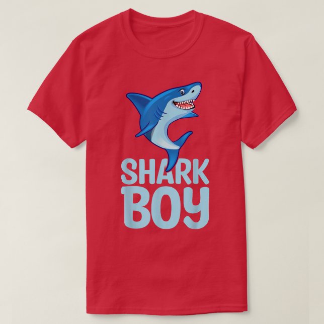 Marine Biology Shark Lover Cute Shark Boy  T-Shirt (Design Front)