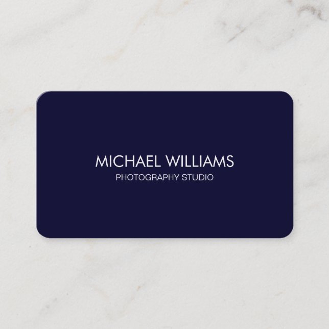 Marine Blue Business Card (Front)