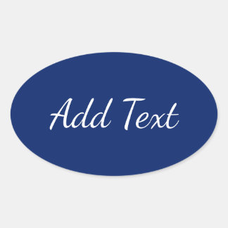 Marine Blue Oval Sticker