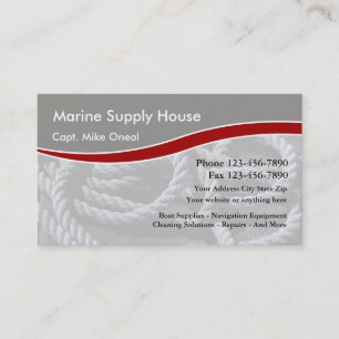 Marine Boating Supply Business Card
