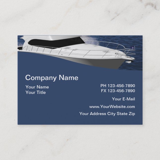 Marine Boating Theme Business Card (Front)