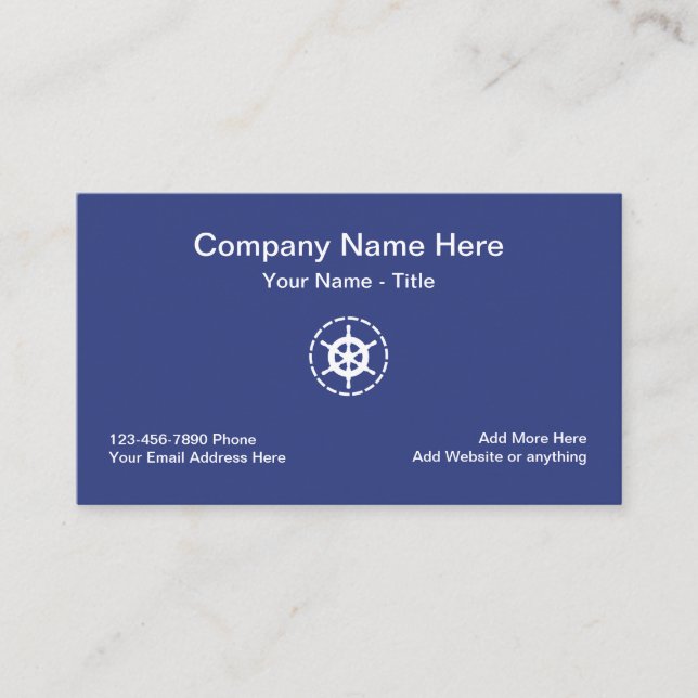 Marine Boating Theme Business Card (Front)