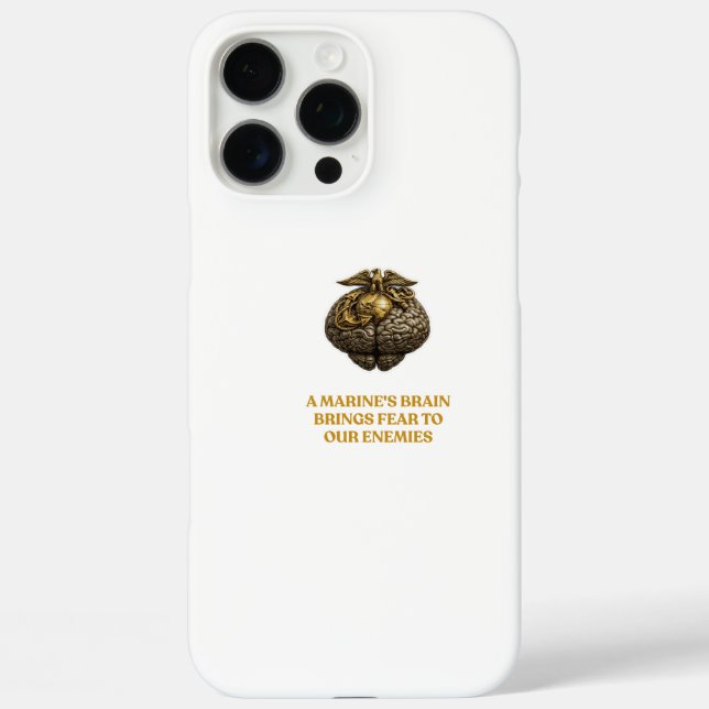 Marine Brain iPhone Case – Fearless Military Desig (Back)