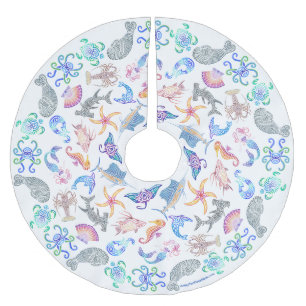 Marine Brushed Polyester Tree Skirt