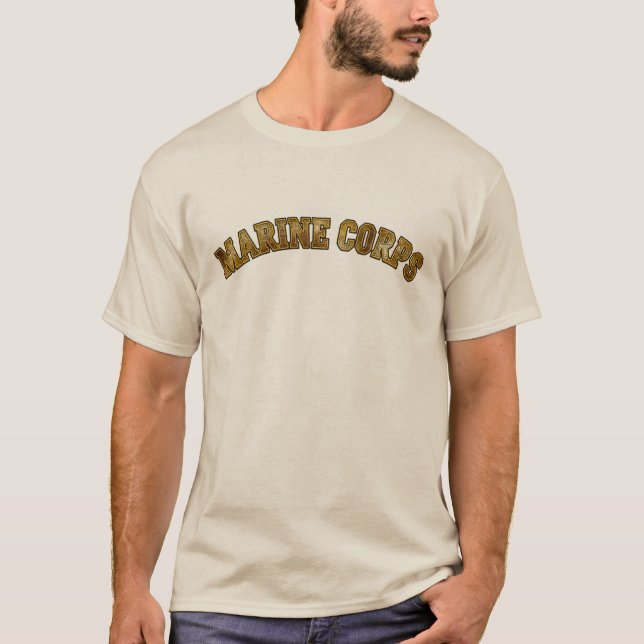 "Marine Corps" bold text T-Shirt (Front)