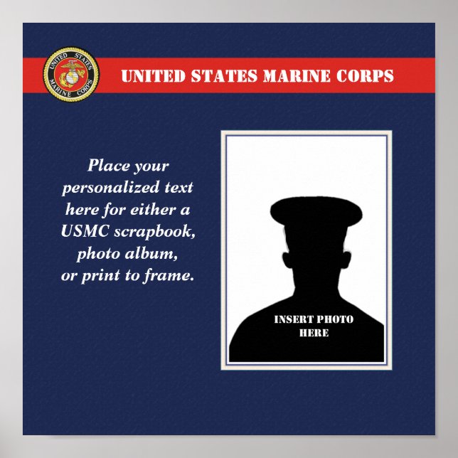 Marine Corps Scrapbook Photo Page Poster (Front)