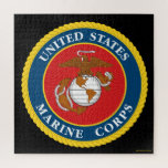 Marine Corps Seal - Flat Jigsaw Puzzle<br><div class="desc">This design showcases the iconic Marine Corps seal in a bold and detailed style. Representing the honour,  strength,  and tradition of the United States Marine Corps,  this emblem stands as a timeless tribute to their legacy and dedication.</div>