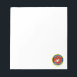 Marine Corps Seal - Flat Notepad<br><div class="desc">This design showcases the iconic Marine Corps seal in a bold and detailed style. Representing the honour,  strength,  and tradition of the United States Marine Corps,  this emblem stands as a timeless tribute to their legacy and dedication.</div>